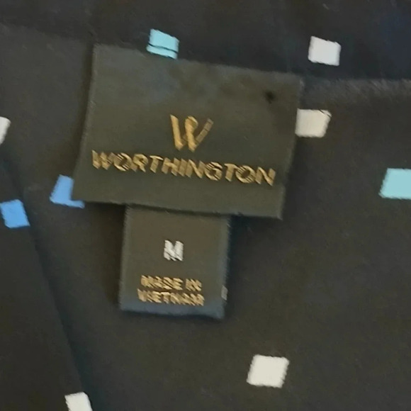 Worthington‎ Womens Tunic Black Roll Tab Sleeve Medium - Picture 15 of 16